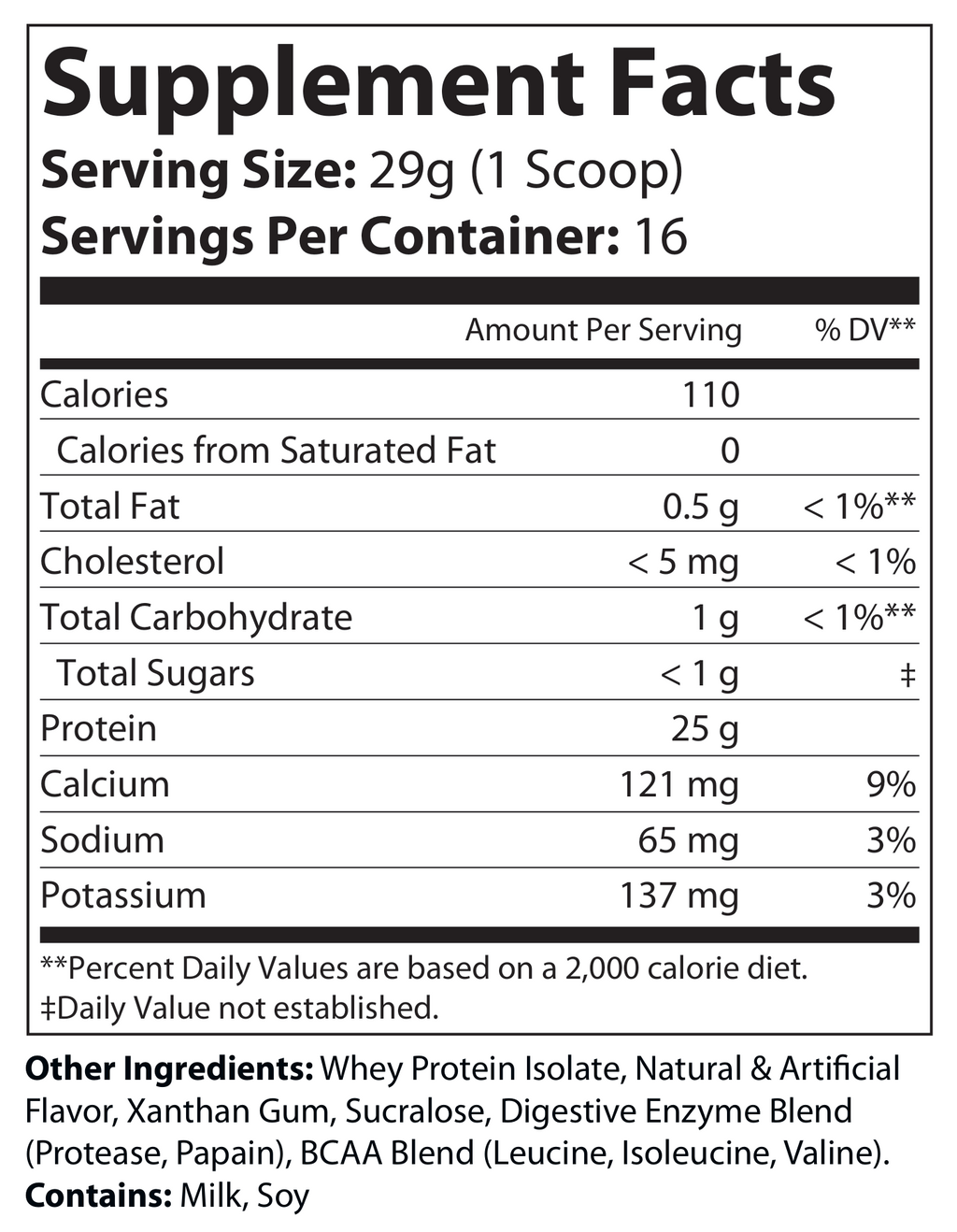 100% Isolate Whey Protein – Smooth Vanilla