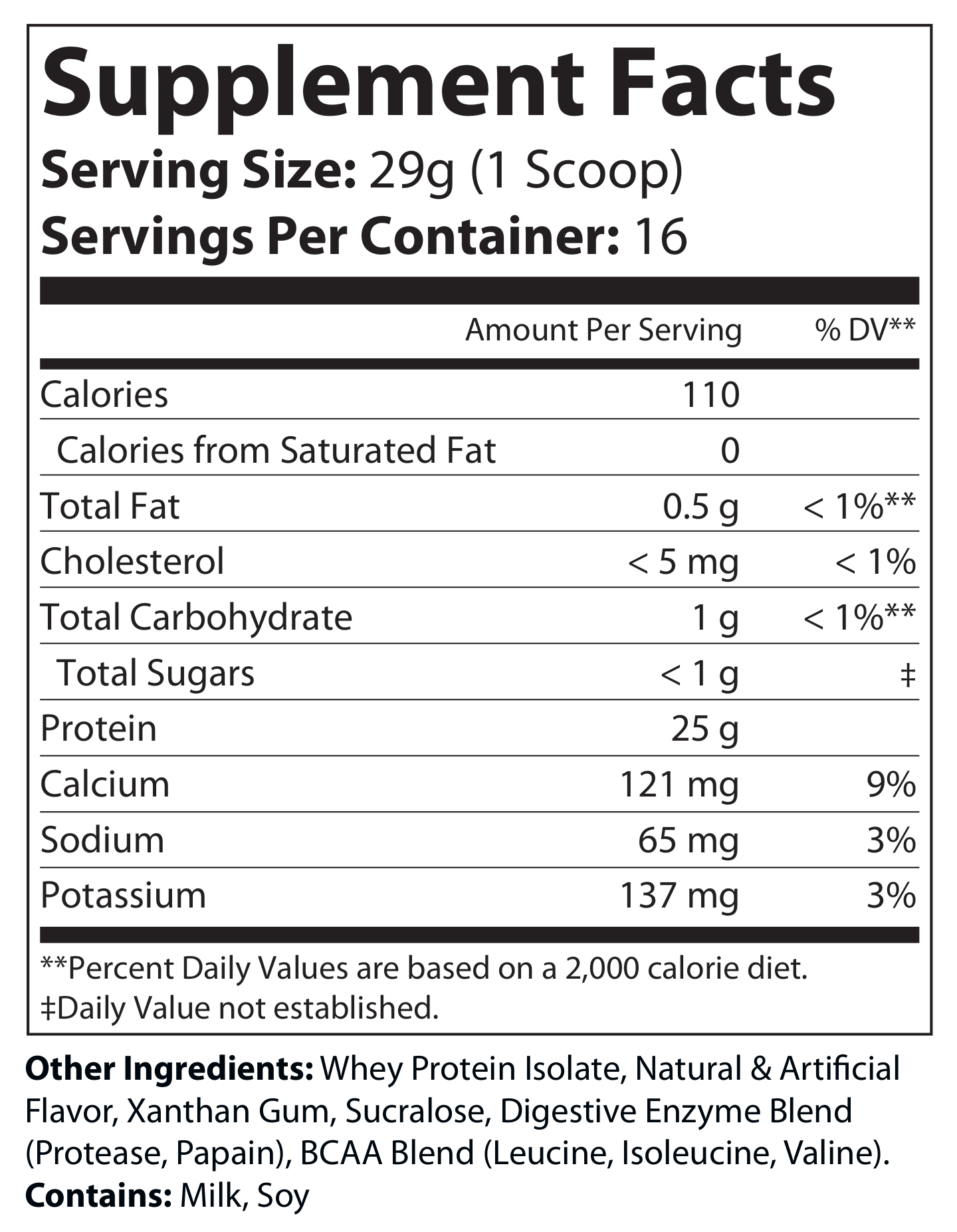 100% Isolate Whey Protein – Smooth Vanilla