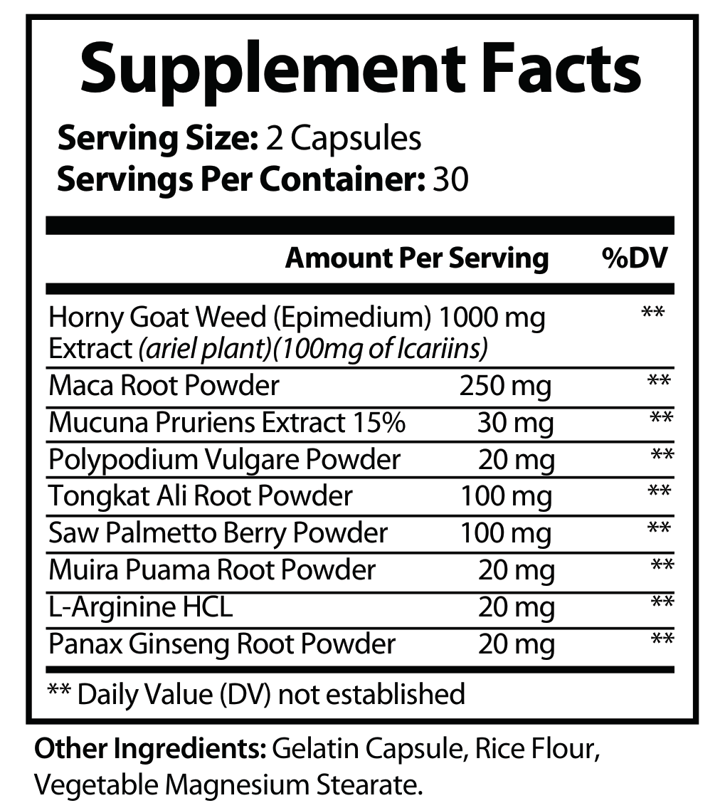 Horny Goat Weed Extract Formula