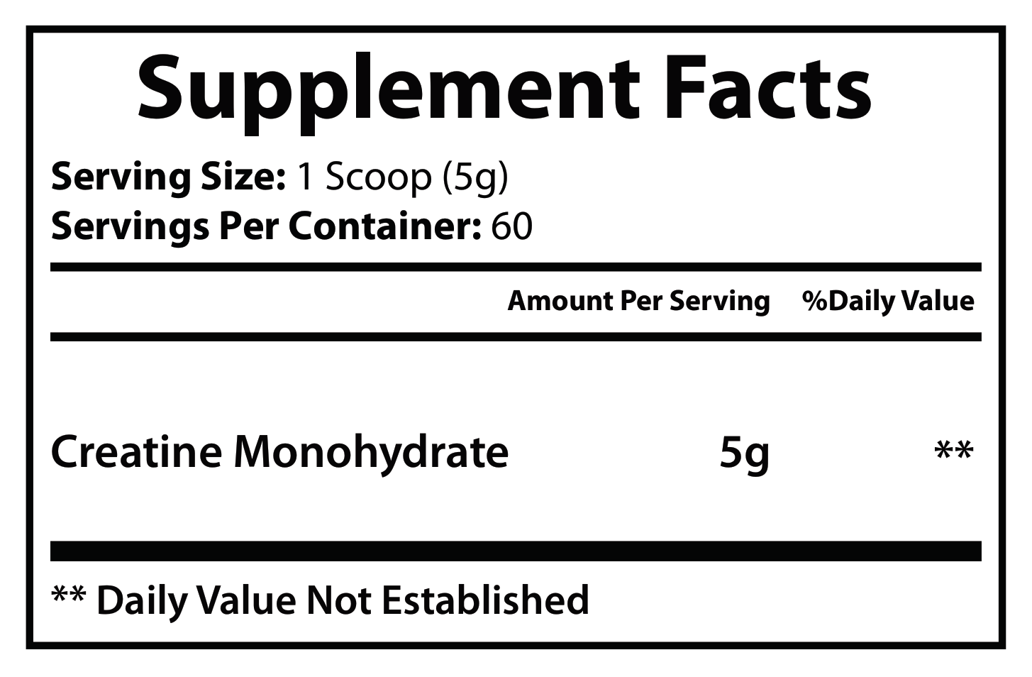 Creatine Monohydrate — Unflavored