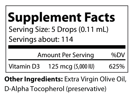 Vitamin D3 - High Potency 5,000 IU