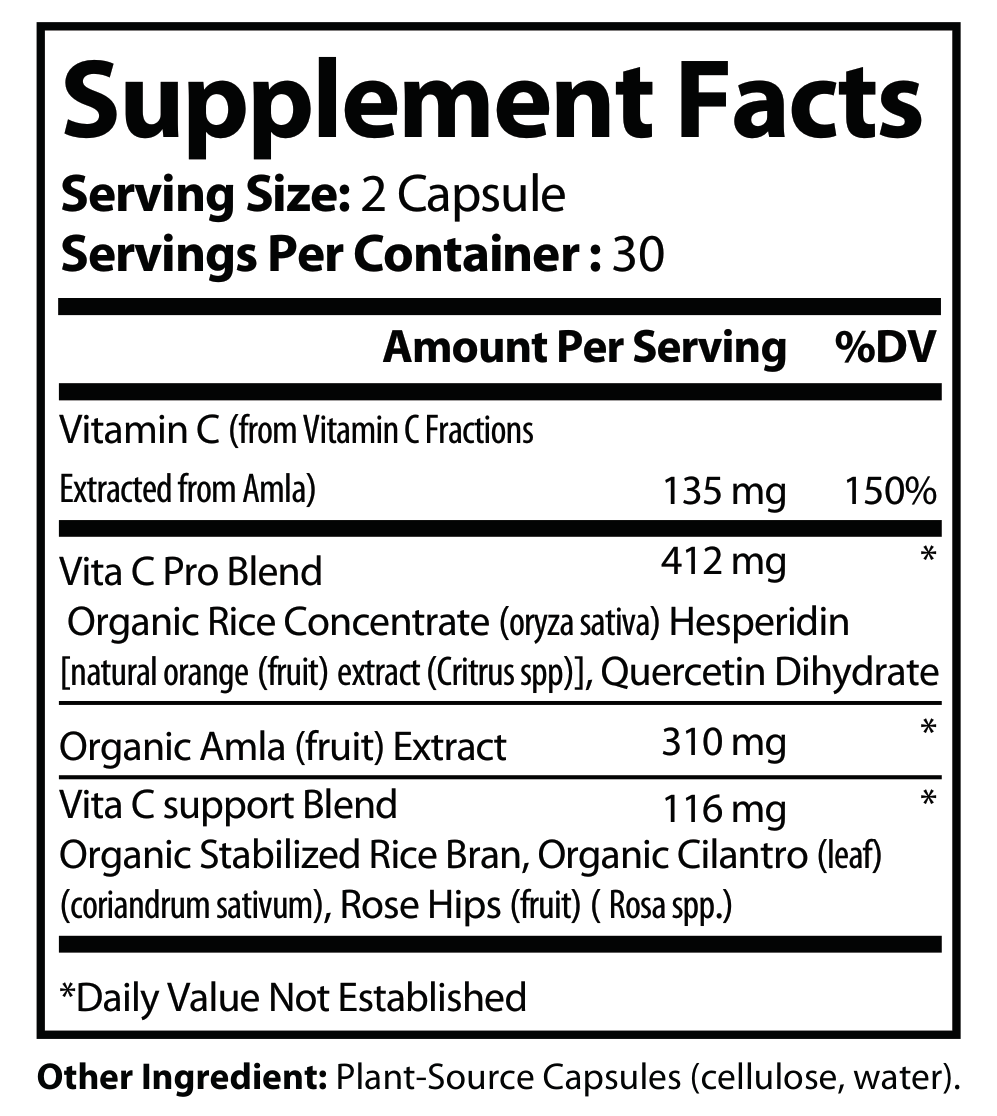 Plant-Sourced Vitamin C - Antioxidant Support