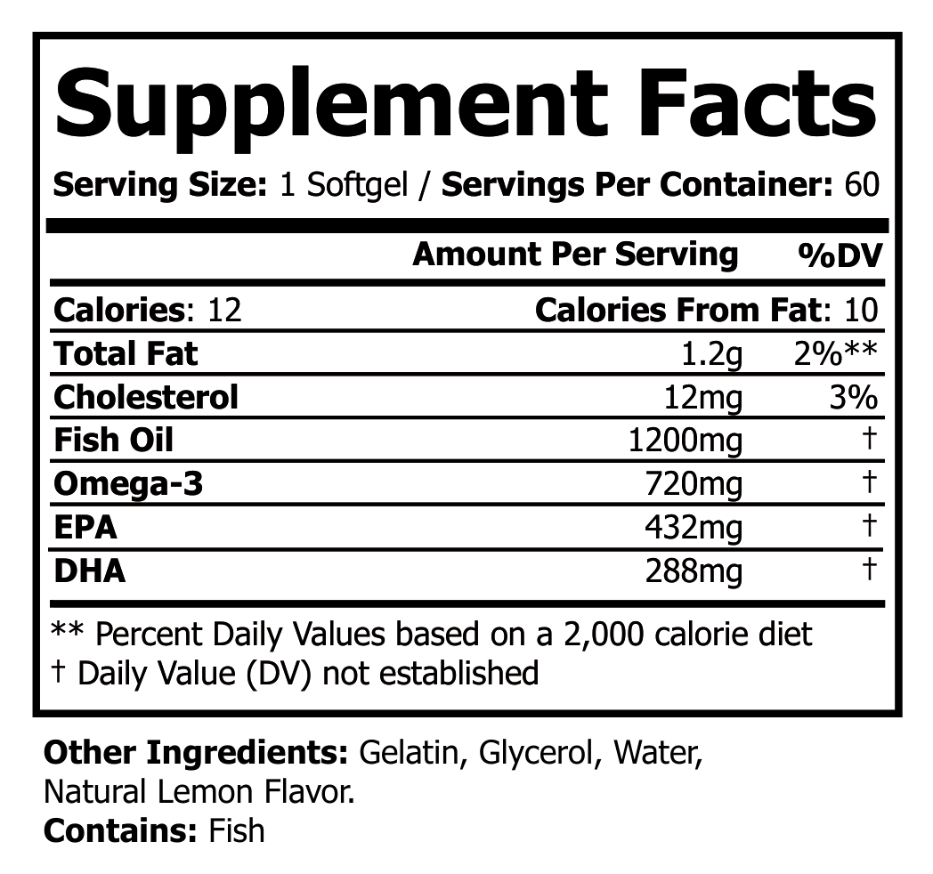 Omega-3 Fish Oil — 1200mg