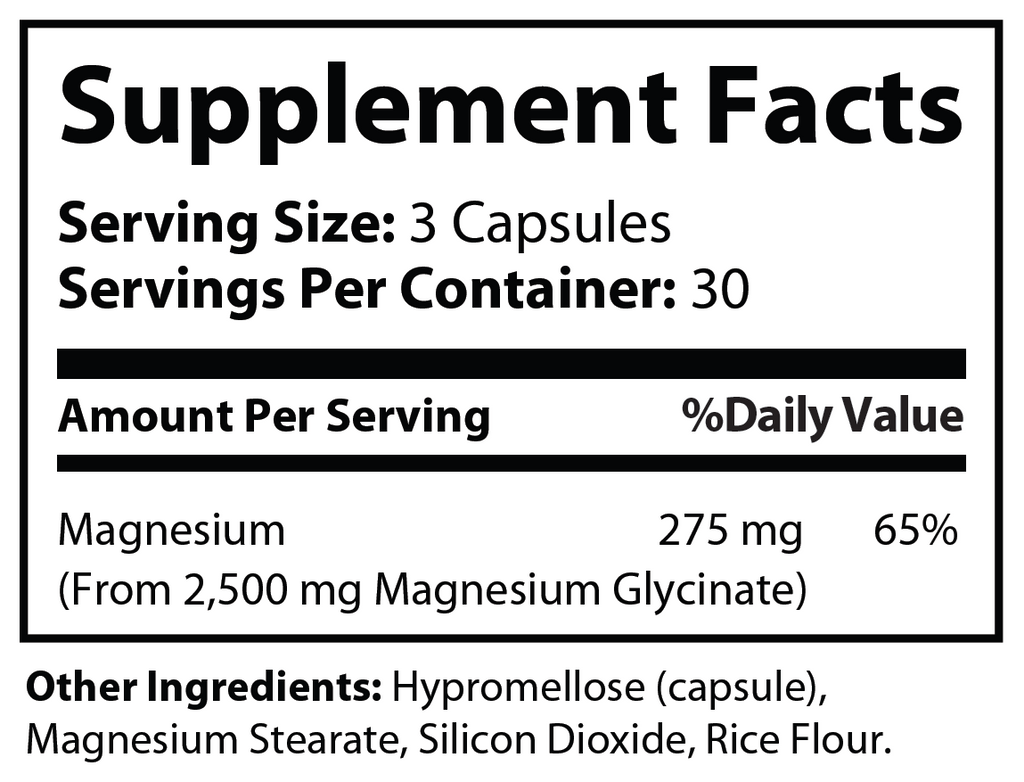 Magnesium Glycinate - 275mg