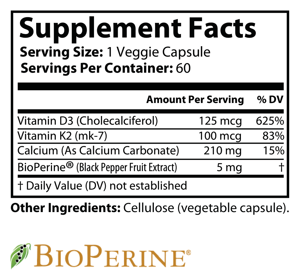 Vitamin K2 + D3 - Bone & Immune Support