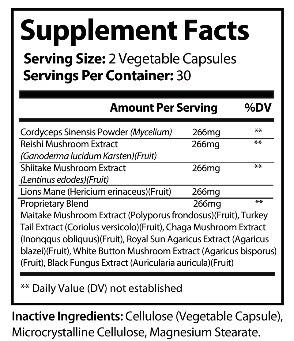 Mushroom Immune Booster - 9 Mushroom Complex
